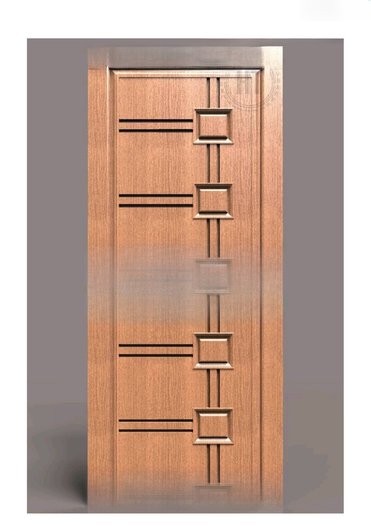 GSK HT - PAGE-09 Modern Geometric Minimalist Wooden Door 3D Model